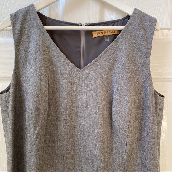 Nipon Boutique Sleeveless Sheath Dress - Grey -Size 14W - Picture 2 of 3